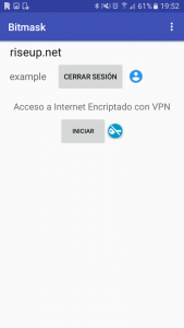 Després loguejar-te, inicia Bitmask