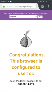 Comprova que pots accedir a l'App bloquejada amb Orbot. Si ho has activat també per al teu navegador, comprova que funciona aquí