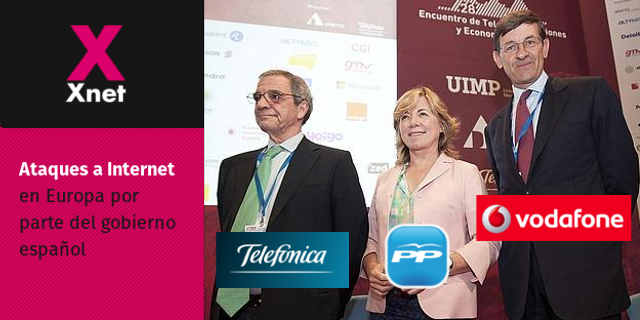 Pilar del Castilo, PP, Vodafone y Telefónica contra Internet