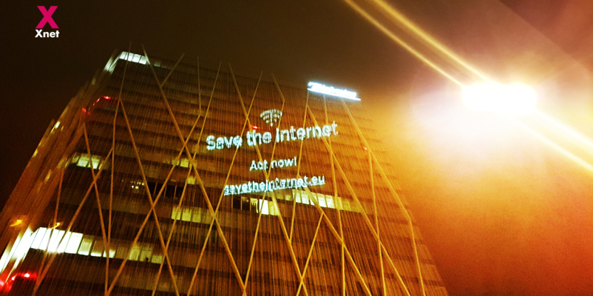 Save the Internet on Telefonica's HQ
